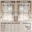 44-48" X 76" H Frameless Sliding Shower Door, 5/16" (8Mm) Clear Tempered Glass, Stainless Steel Frame-123404413