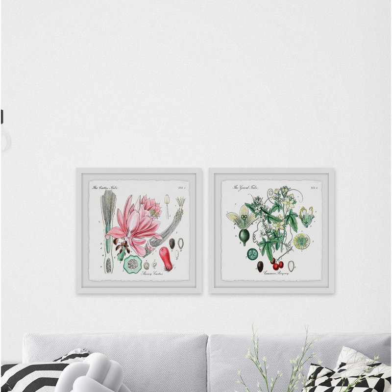 «Beauty Starts Here Diptych», ensemble de 2 reproductions d'art graphique encadrées, H 18 po x l 18 po x L 1,5 po
