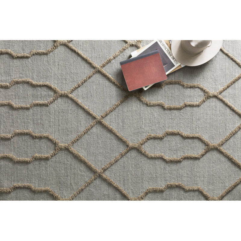 Tapis ardoise fait à la main Mazur, Rectangle 7 pi 9 po x 9 pi 9 po