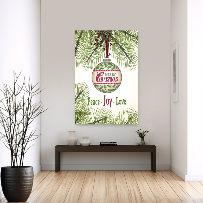 Décoration murale joyeux Noël ornement pin abstrait rustique moderne, H 60 po x l 40 po
