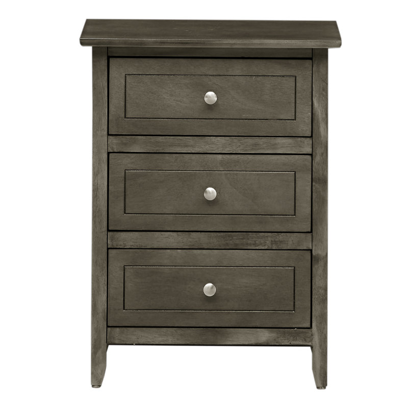 Emjay 3 - Drawer Nightstand, Gray