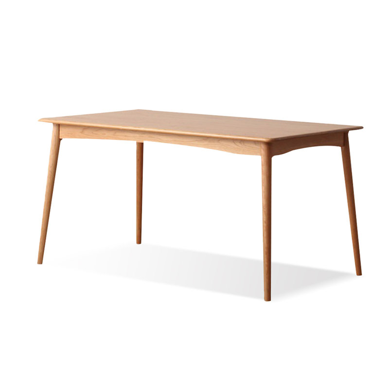 Burlywood Rectangular Solid Dining Table For Dining Room/Kitchen, 29.53"H x 62.99"L x 31.5"W