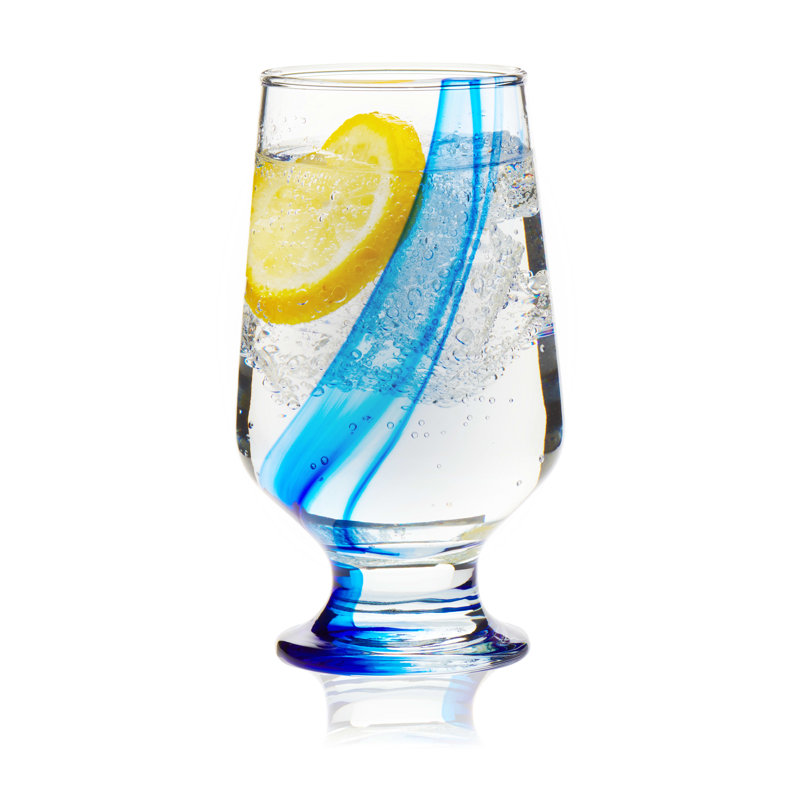 Libbey Blue Ribbon Goblet Beverage Glasses, 12.8 oz.