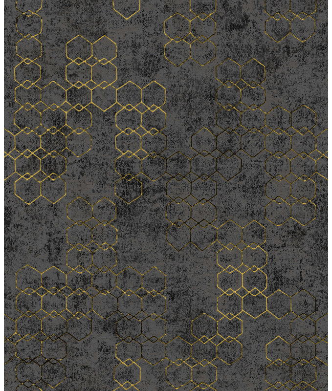 Rouleau de papier peint hexagonal L 33 pi x l 21 po Ilirian