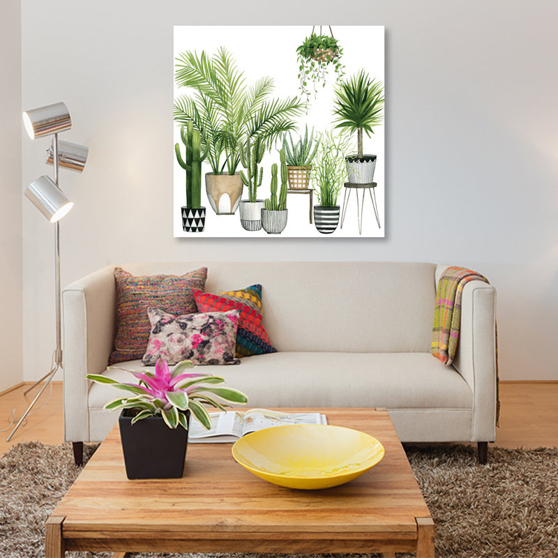 « plante refuge ii », reproduction d’impression sur toile, H 37 po x l 37 po x P 1,5 po, Toile tendue, Pas de tapis