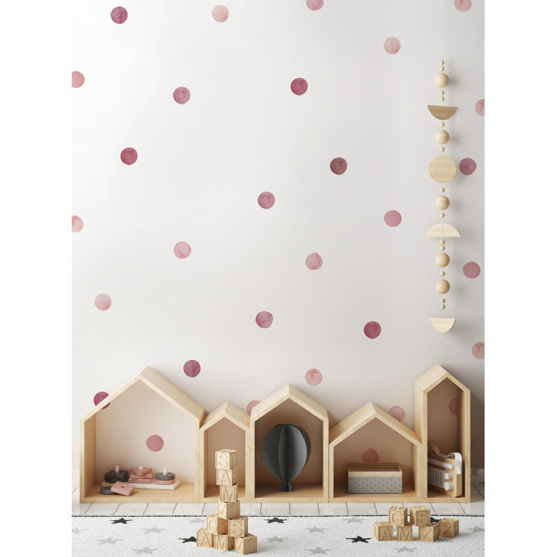 Peel and Stick Dots Blush, Rosé