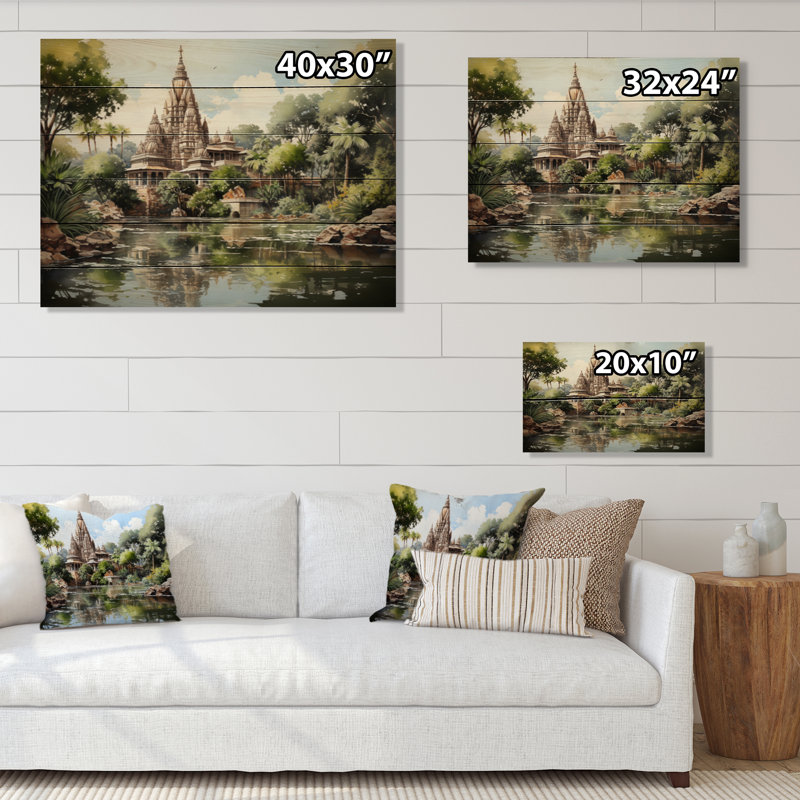 " Indian Art Temple Serenity II ", 10" H x 20" W x 0.78" D