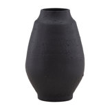 Gannon 17" Tall Terracotta Vase, Black