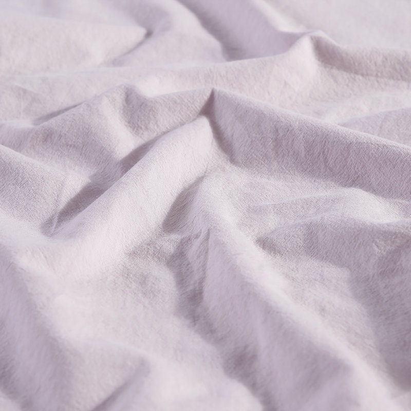 Lavender and White Cotton Reversible King Duvet Cover Set