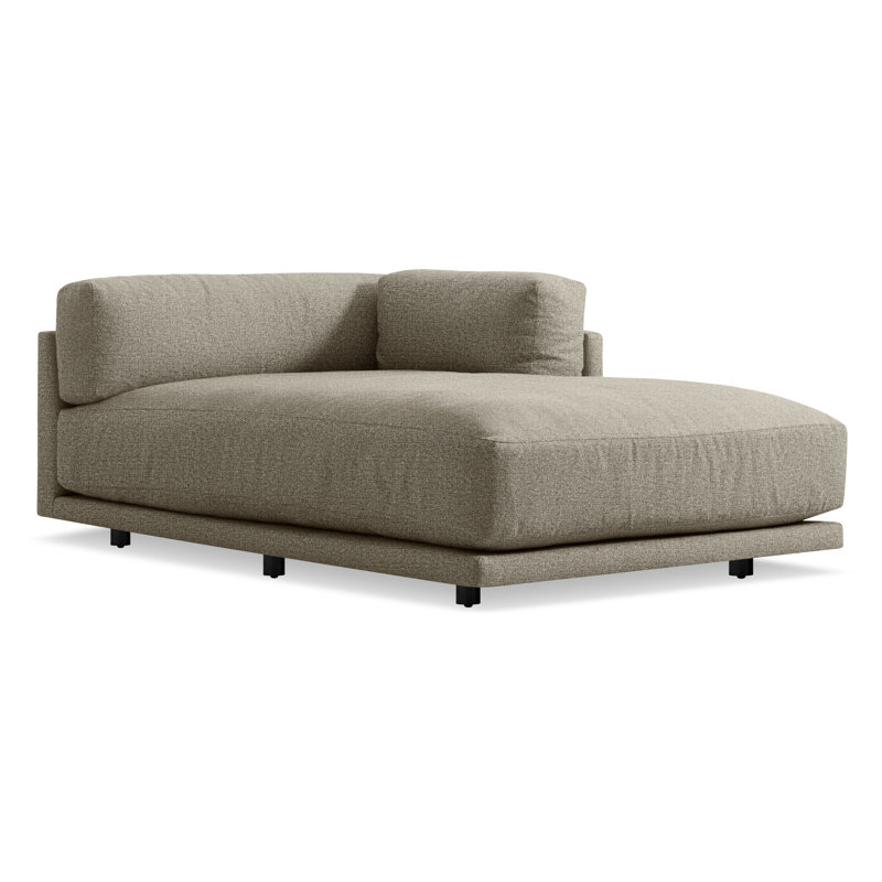 Canapé modulaire 51 po méridienne Sunday, Faisant face à la droite, Sanford Black Crossweave