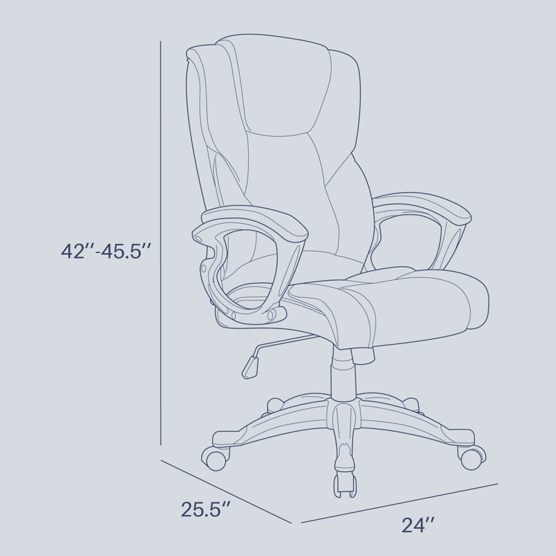 Inglestone Common Executive Chair, Black Faux Leather