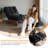Lounge Chair with Ottoman,Adjustable Backrest Tufted Accent Chair with Footrest Set-839049806