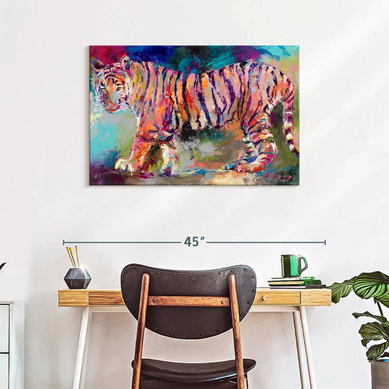 Tigre royal du Bengale sur toile, H 24 po x l 36 po x P 1,25 po