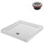 Base de douche d'angle en acrylique Streamline l 36 po x P 36 po, drain inclus