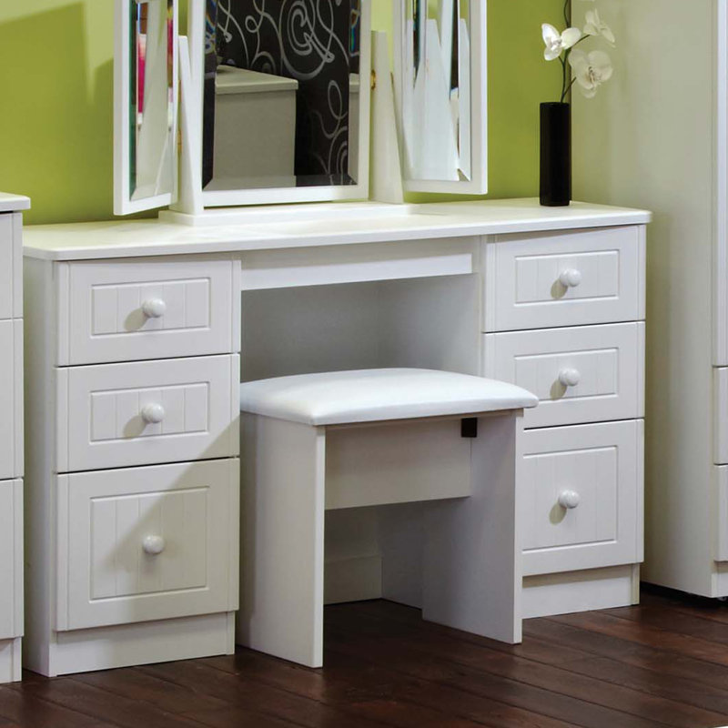 Fully Assembled Saxena Dressing Table, White