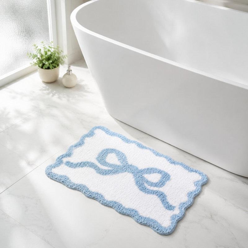  Tapis de salle de bain Bow, Sky Blue