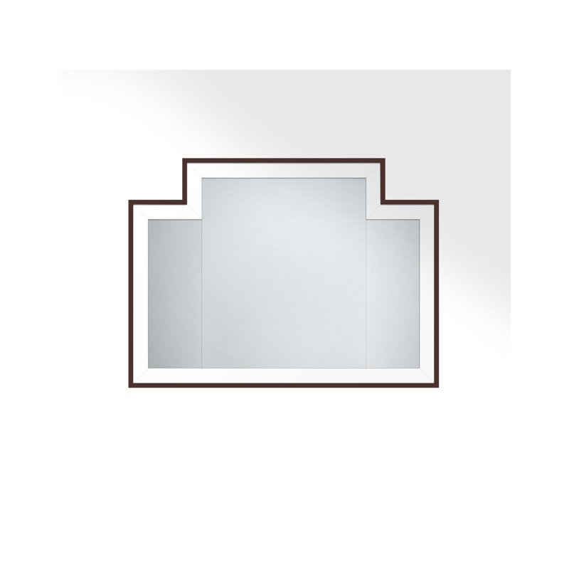 Vogue Flat Beveled Wall Mirror, Fango, 30.375" H x 41" W