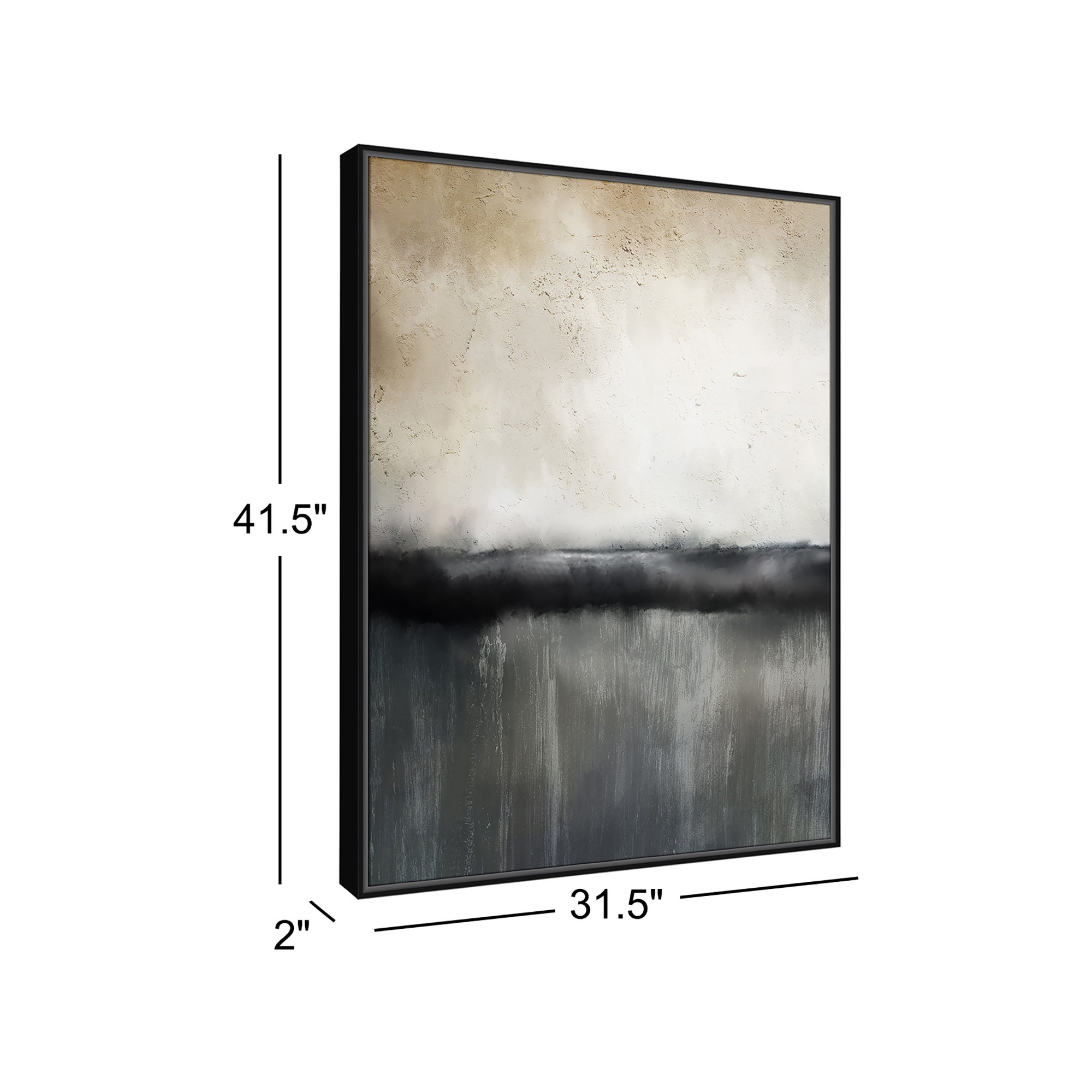 Sunset by Kimberly Allen Print, Picture Framed Canvas, 41.5" H x 31.5" W, Black