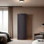 Armoire haute à 2 portes avec 4 tablettes et rangement vertical Wenge-1211037780