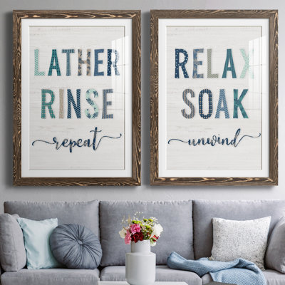 " Lather Rinse Repeat " 2 Piece Art Color Photography Print