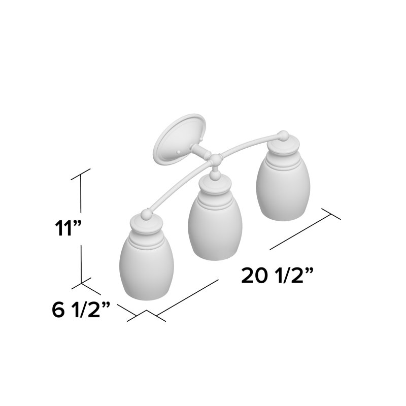 Barre d'éclairage de salle de bain à trois lumières à intensité variable Bevins, Chrome poli