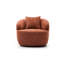 Tissu pivotant à 360 ° de style Mid-Century moderne incurvé, orange, et assise longue durée revêtue de tissu orange, confortable et durable-1043963473