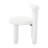 Modern Sherpa Dining Chairs With Curved Back, Armless Accent Side Chair For Dining Room/Living Room-206095887