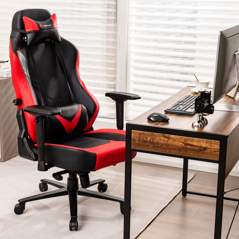 Costway Adjustable Faux Leather PC & Racing Game Chair