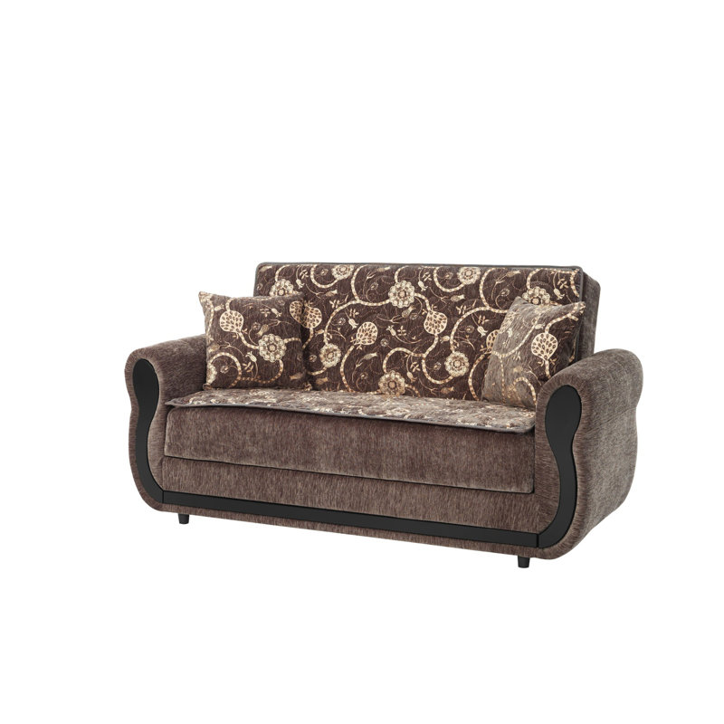 Herfriede Upholstered 69.7'' Sleeper Sofa, Gray Chenille
