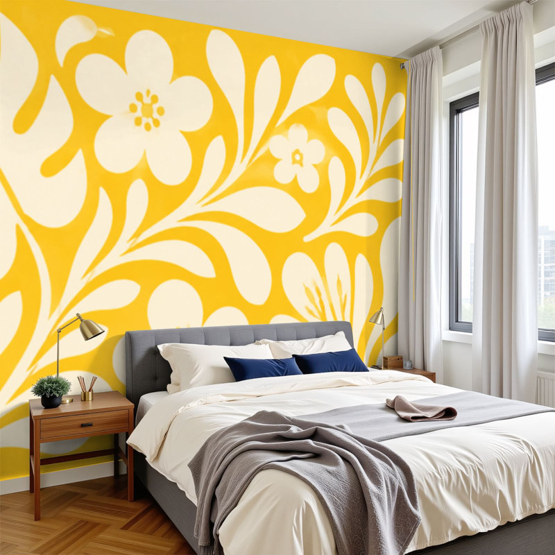 Papier peint adhésif auto-adhésif moderne pour la chambre à coucher Peel and Stick L 69 po x l 96 po