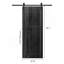 Porte de grange moderne en bois noire à 2 panneaux 30 po x 96 po avec quincaillerie Modern