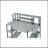 All Purpose Gray Finish Writing Desk