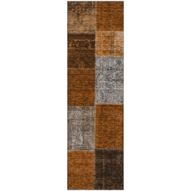 Premium Machine Washable Prisco Paprika Rug, Runner 2'3" x 7'6"