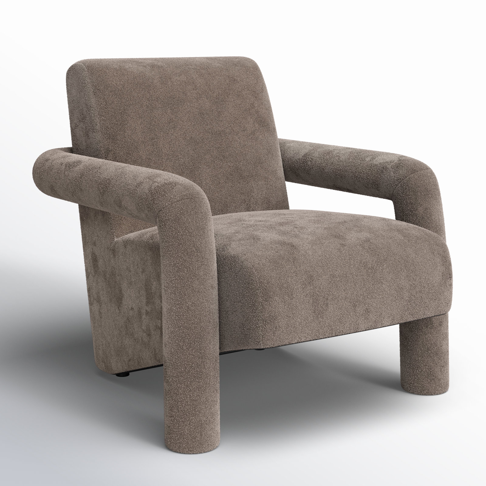 Batula Upholstered Armchair, Dark Brown 100% Polyester