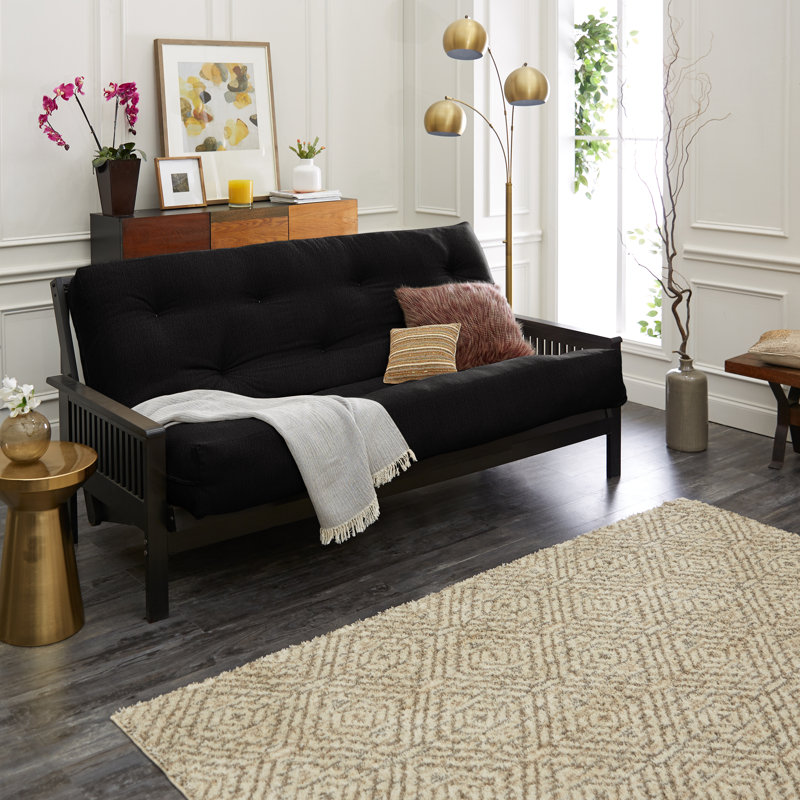 Matelas de futon Meader, Lit double, Noir, 8"