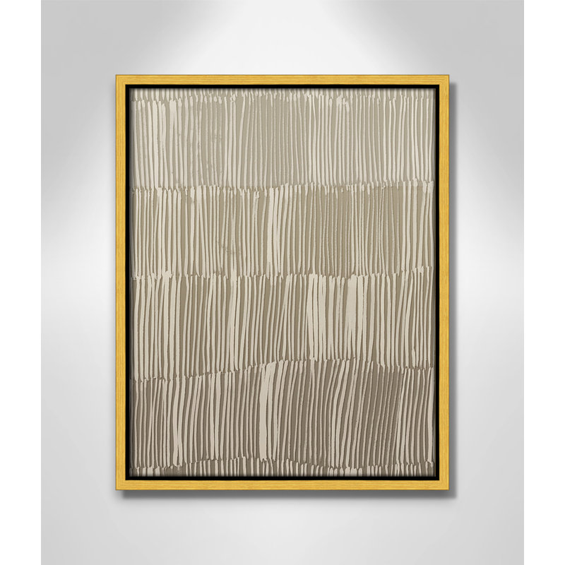 Linear Calm II Print par , H 15,5 po x l 12,5 po, Flotteur doré