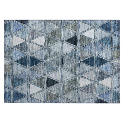 Sherick Washable Geometric Indoor / Outdoor Rug