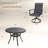 4-Person Round Patio Dining Set With Swivel Chairs-2023316465