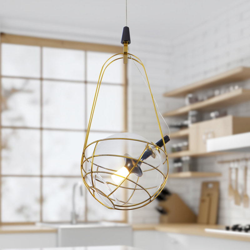 Luminaire suspendu sphère en verre 1 lumière DEL Firenze