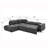104.30'' Square Arm Sleeper Sofa 2 In 1 Convertible Sleeper Sofa Bed With Srorage Chaise And Pull Out Bed-119966971