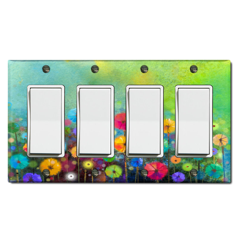 Plaque murale standard colorée 4 pièces