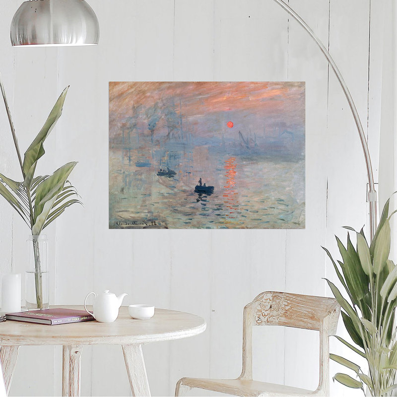Impression, Sunrise by Claude Monet - Painting, 50cm H x 70cm W, Wrapped Canvas