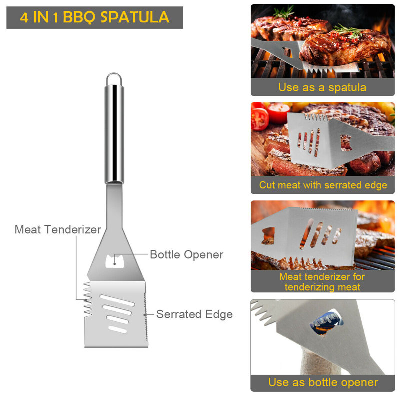 Rinehart Metal Non-Stick Grilling Tool Set
