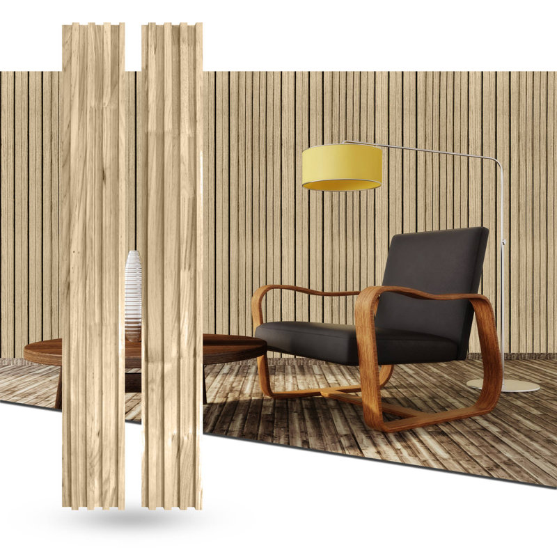 106” L x 6” W Shiplap Wood Wall Paneling, 3D Wall Paneling for Interior Wall Décor, Original Wood