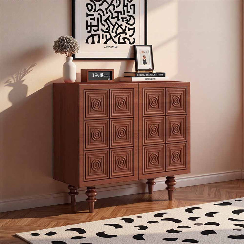Armoire de rangement à chaussures Kevinson, Brun
