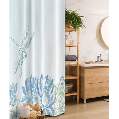 18334_Ambesonne Stall Shower Curtain Waterlilies Nature Blue Green -  East Urban Home, 9F6712D39FF0411B81535A4E55CA6A62