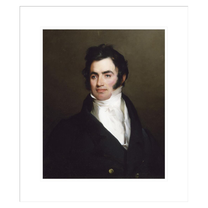 Portrait de Benjamin Tevis par Thomas Sully, impression giclée sur cadre, H 20,42 po x l 17,75 po