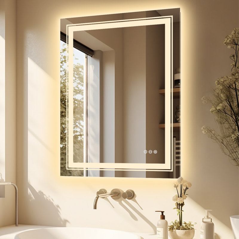 Allenby Flat Wall Mirror, 60 H x 80 W