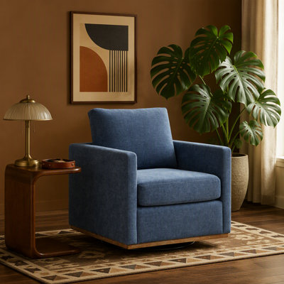 Chaise d'appoint rembourrée pivotante à 360 °, fauteuil simple, fauteuil de lecture pour le salon