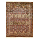 Hand Knotted Wool Oriental Area Rug in Red